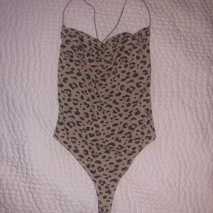 Leopard Cowlneck Bodysuit